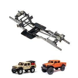 RampCrab Carbon Fiber Chassis Kit for SCX24, 7° Angled Skid, LCG Chassis Kit for SCX24 Gladiator & Dodge Power Wagon