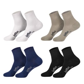 Sockenversandhandel Short shaft socks (6 pairs) made of viscose made of bamboo pulp, anti-odour, men, women, children, moisture-regulating, jeans colour, 43 - 46