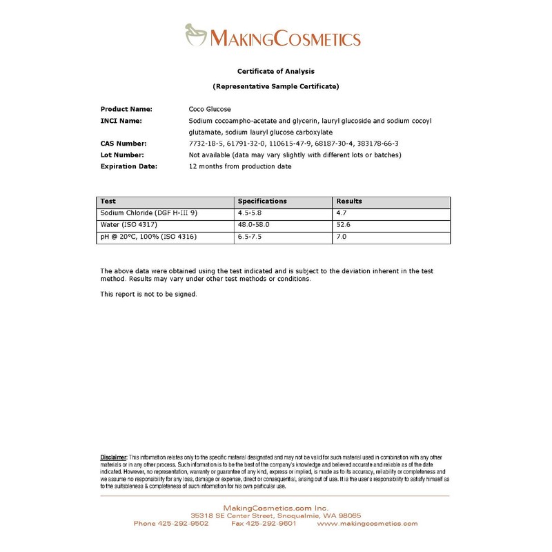 MakingCosmetics - Coco Glucose Surfactant - 8.4floz / 250ml -