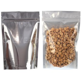 CleverDelights 8oz Silver/Clear Stand Up Pouches - 1000 Pack - 6" x 9" x 3" - Resealable Bag
