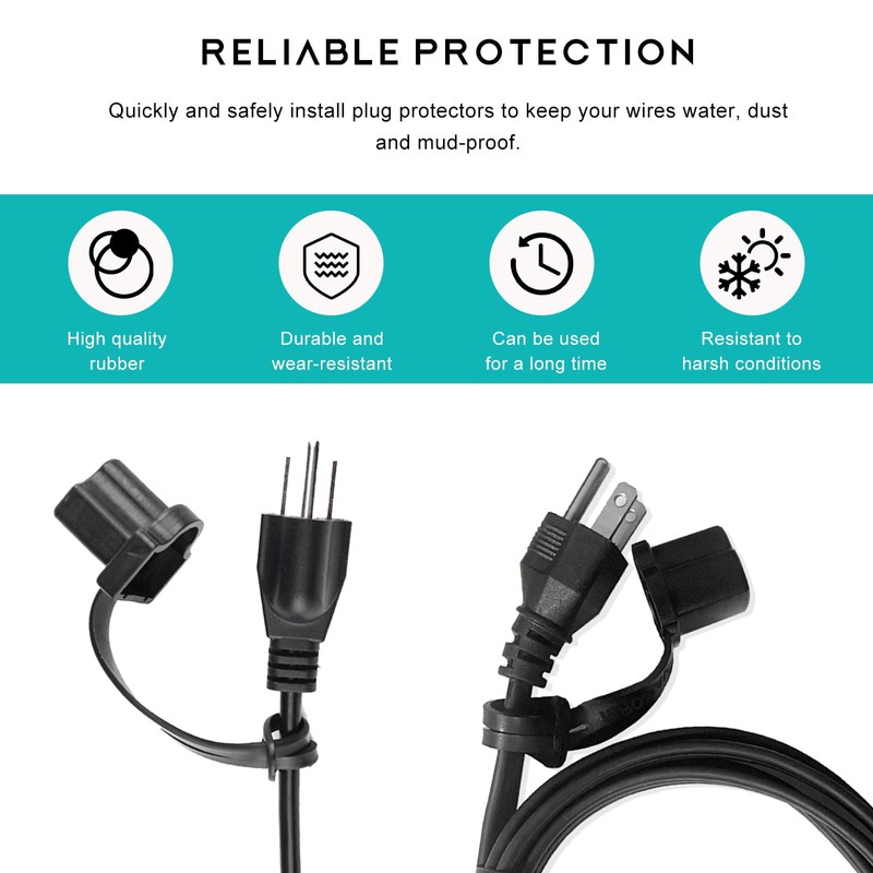 JUSTTOP 4 PCS 3 Prong Plug Protector, Premium Electrical Plug