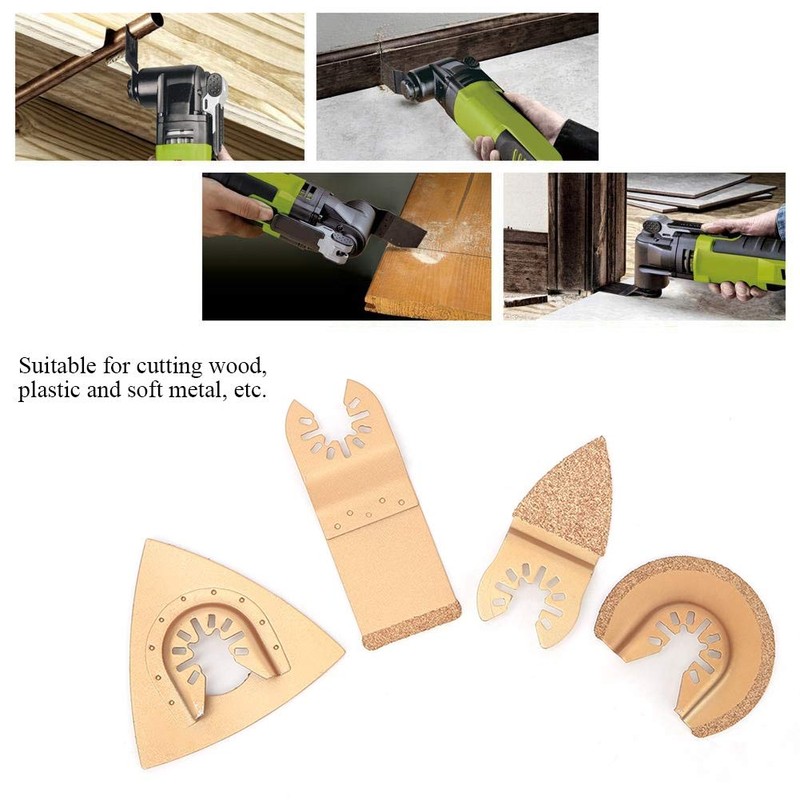 Multifunctional Tool Blades 4 Pieces Carbide Oscillation Saw Blade Accessories