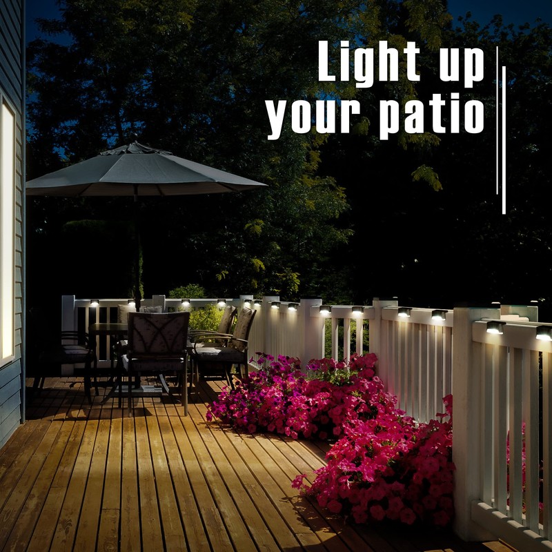 GIGALUMI Led Solar Deck Lights, 20 Pack Waterproof for Outdoor