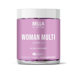 Bella All Natural Woman Multi Gummies – 60 Count, Daily Multivitamin for Women, Supports Energy, Immunity, Skin, Hair & Overall Wellness