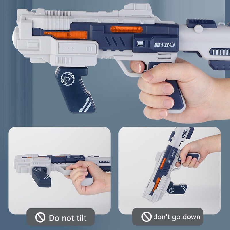 Electric Bubble Machine Gun for Kids Summer Soap Water Bubble