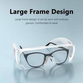 Safety Glasses, Clear Goggles Liquid Dust Protection Anti-Scratch Eyewear, With UV Impact Protection Fog Glasses For Workers, Laboratories, Outdoor Cycling