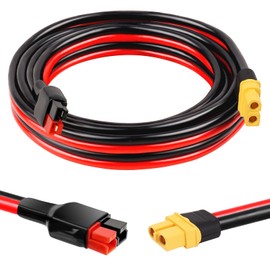 XRDS -RF 10AWG XT60 to Anderson Adapter Extension Cable XT60 Female to Anderson Connector High-Performance Power Conversion Cable for RC, Solar, and DIY Applications 6FT