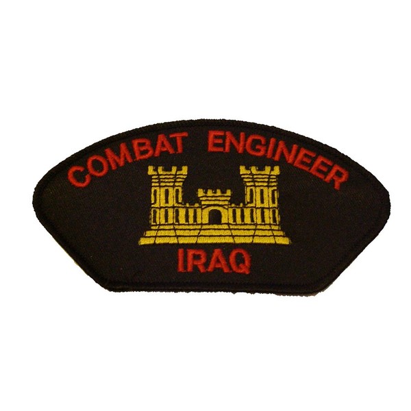 COMBAT ENGINEER IRAQ with CASTLE PATCH - Red and Gold
