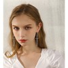 WUWEIJIAJIA Unique Retro Gothic Long Sword Hook Earrings Vintage Silver