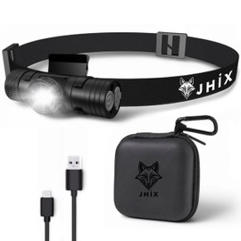 JHIX Rechargeable LED Headlamp, USB-C, Utra Durable, Shockproof and Waterproof, Survives 3M Drops, Submersible and Impact-Resistant, Perfect for Camping, Heavy-Duty Work, and Adventure.