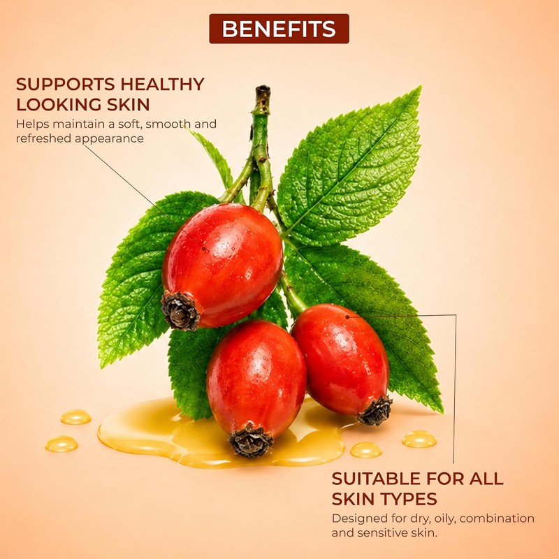 Pursonic Rosehip Oil for Face, Nails, Hair and Skin, 6
