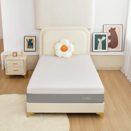 Novilla Twin Mattress, 10 Inch Gel Memory Foam Mattress for Cooler Night‘s Sleep & Enhanced Support, Medium Firm Bed Mattress Twin Size