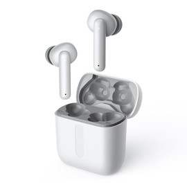 Wireless Earbuds, Ear Buds with Big Bass Stereo Sound, Lightweight Bluetooth Earbuds with 60 Hours Playtime (White)