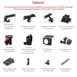 (Black) TILTA TA-T18-FCC-B Full Camera Cage Compatible with Sony Alpha 7S III / A7S III / A7S3 Tiltaing Rig
