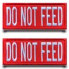 2 Pcs Red Funny Do Not Feed Patch Emblem Embroidered