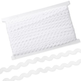Rick Rack Trim, 5 mm 54 Yards White Wavy Ribbon for Sewing