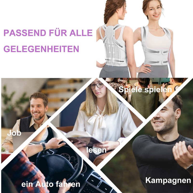 DAILIENFUS Back Straightener, Posture Corrector Back for Men and Women,