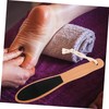 Baluue 2pcs Wooden Handle Callus Remover Foot File for Exfoliating