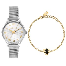 Oui&me Women's Watch, Time Only, Analogue, 32 mm, BICHETTE Collection, Special Pack with Bracelet