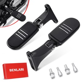Benlari Passenger Foot Pegs, Passenger Mini Footboard Footpegs Fit for Harley Davidson Touring Road King Electra Glide Road Glide Street Glide 1993-2025 (Black)