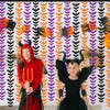 2 Pack Bat Halloween Foil Fringe Curtains Party Decoration, 3.3