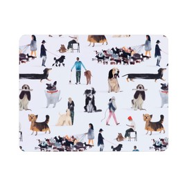 Maxwell & Williams GI0321 4-Piece Square MDF Placemat, 34 x 26.5 cm - Best Furry Friends Range - Dog Motif - Gift Box