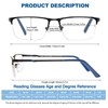 M.A.K 3pcs Reading Glasses Men, Metal Blue Light Blocking Readers,