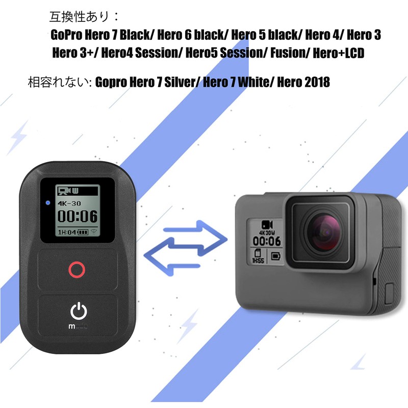 Suptig Waterproof Remote Control Compatible with Hero 7 Black Hero