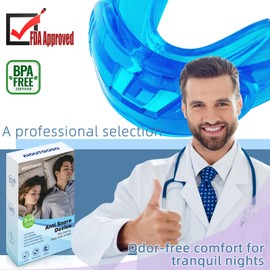 Anti Snoring Mouthpiece - Snoring Aids for Men and Women, Comfortable Anti Snoring Devices,Soft Snore Stopper to Reduce Snoring & Sleep Apnea (2 Pcs)