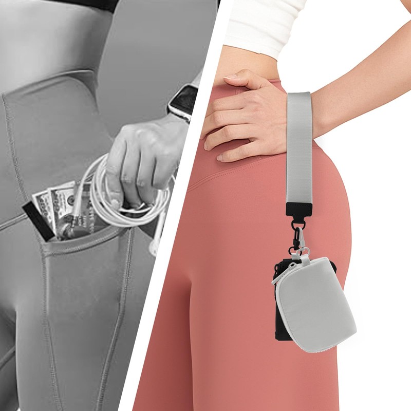 MaijjLyn Dual Pouch Wristlet Wallet for Women Portable Mini Zip