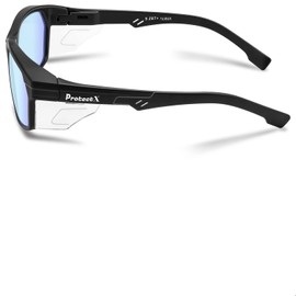 ProtectX Blue Light Blocking Safety Glasses Anti-Glare Scratch Resistant Anti Fog Polycarbonate Lenses ANSI Z87.1 Rated with UV Protection
