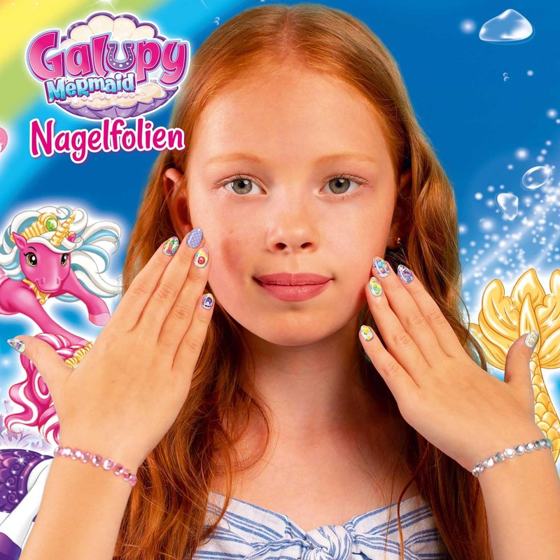 CRAZE Sticker Nails Galupy Mermaid - 24 Stick-on Nails for