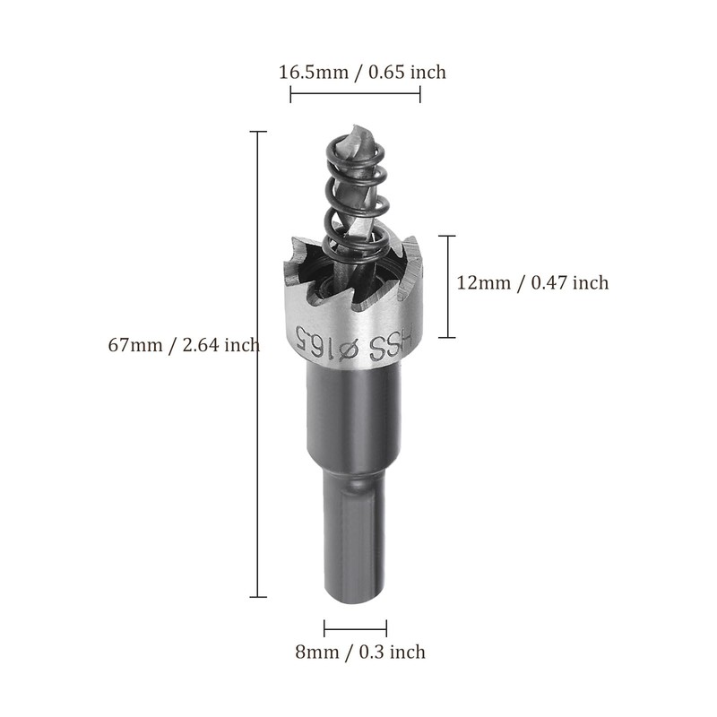 Kozelo 1pc Hole Saw 0.6 inch (16.5 mm) HSS 4341