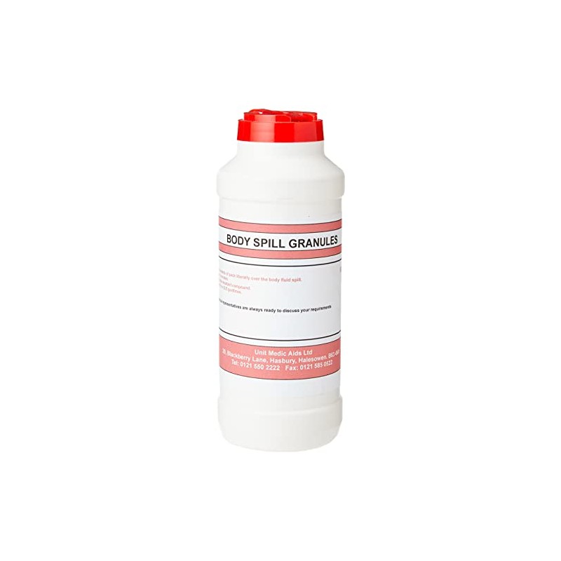 Unit Medic Aids NCLEANP3 Biohazard Fluid Spillage Absorbent Powder, 500