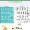 GOMAKERER 2 Sheets Silk Screen Stencil, Single Plant Flower with