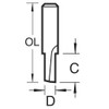 Trend Professional Single Flute Cutter, 1/4 Inch Shank, 1.5mm Cut