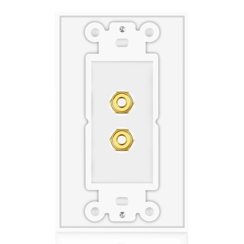 TNP 2 Pack Home Theater Speaker Wall Plate Outlet -