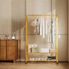 BUZUEY Sturdy Heavy Duty Clothes Rack With Wheels,Modern Clothing Rack