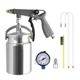 Undercoating Spray Gun with 1000ml Suction Feed Cup,Straight & 360° Spray Hose,No Area is Left Untouched, for Truck Bed Liner Coating, Rubberized Undercoat, Rust Proofing