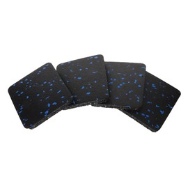 KOMBIUDA 4pcs Vibration Mat for Treadmill Soundproof Floor Pad Non-Slip Design Thick Shock Absorbing Mat for Fitness Equipment