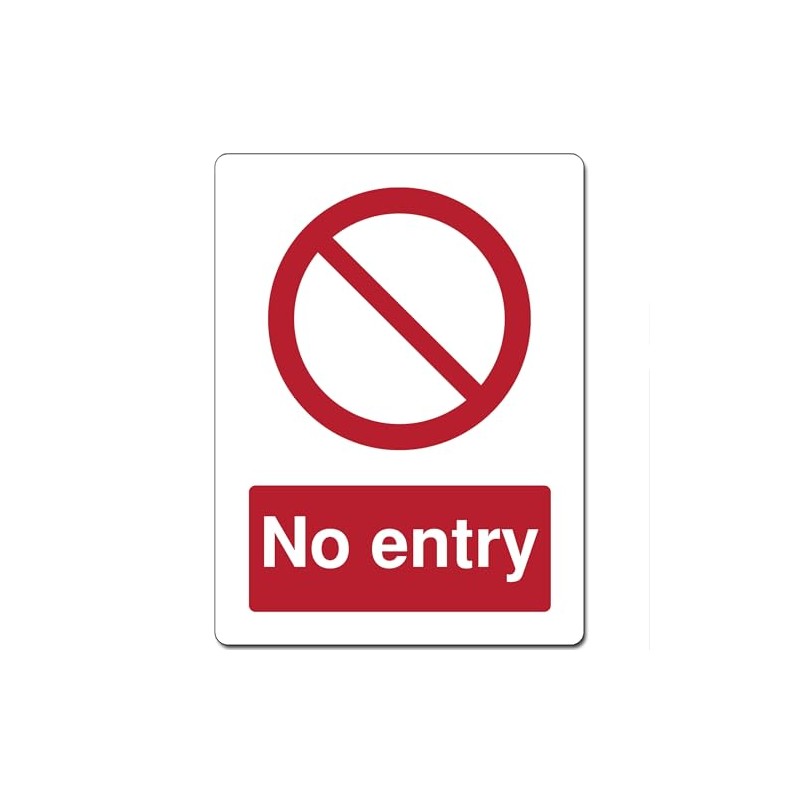 Red Circle Prohibited Act Metal Sign For Office Work Site