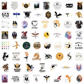 120pcs Cartoon Fourth Wing Stickers Pack,Aesthetic Waterproof Vinyl Decal Stickers for Laptop, Water Bottle, Scrapbook Skateboard Guitar Stickers for Kids, Toddlers, Teens