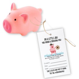 Cruising Ducks Cards Tags Cruising Pig | 30 pk with Holes | 2x3.5” Add to Your Rubber Ducks Do A Little Jig You Found A Pig Cruise Ship Carnival Game Labels Passport Captain Piggy