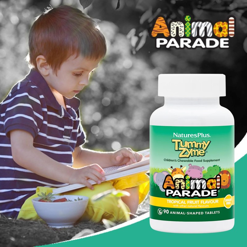 NaturesPlus Animal Parade Tummy Zyme Children’s Digestion Support - Active