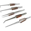 Fiber Grip Tweezers Jewelry Hobby Craft Soldering Fiber Grip Cross