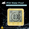 KADAMS Shower Clock Waterproof Bathroom Timer – Digital Wall Clock