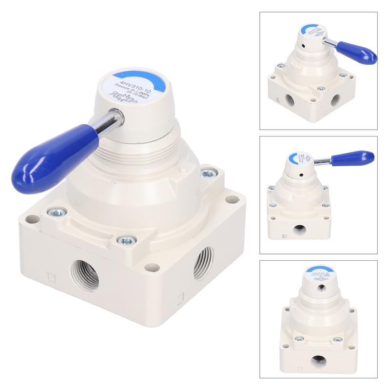 Air Hand Valve Pneumatic Rotary Lever Flow Control 3 Position