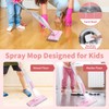 Lullulii Kids Spray Mop,Fun & Functional Toddler Cleaning Set,Real Working