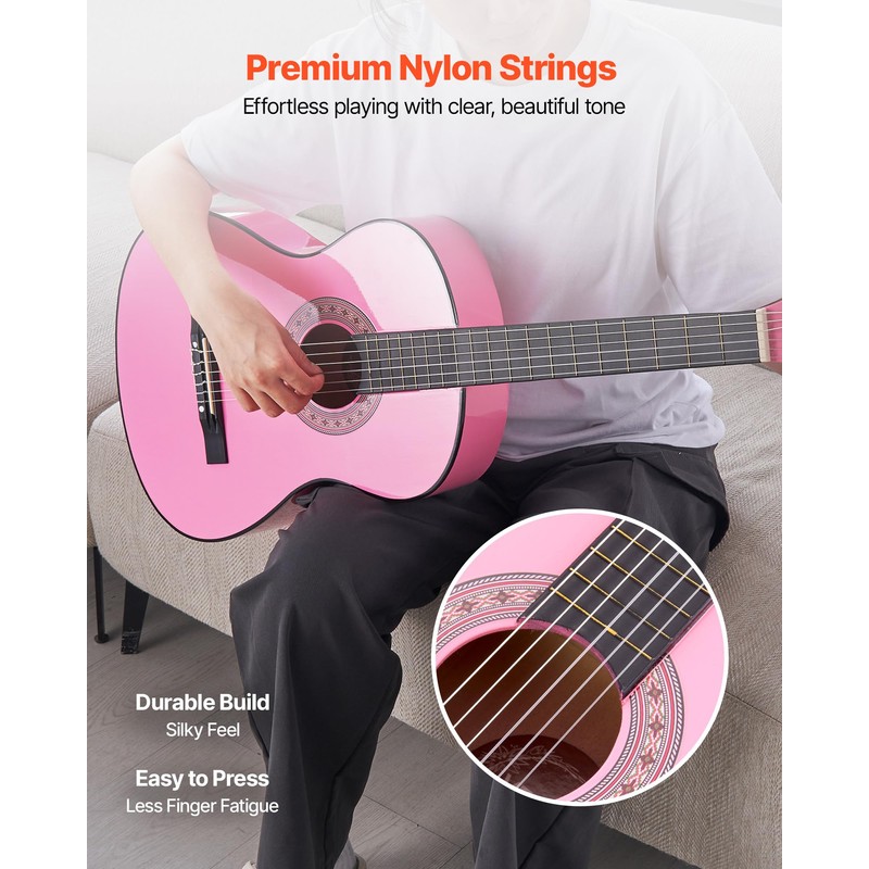 VEVOR 38 Inch Beginner Acoustic Guitar, Classical Guitar Full Starter