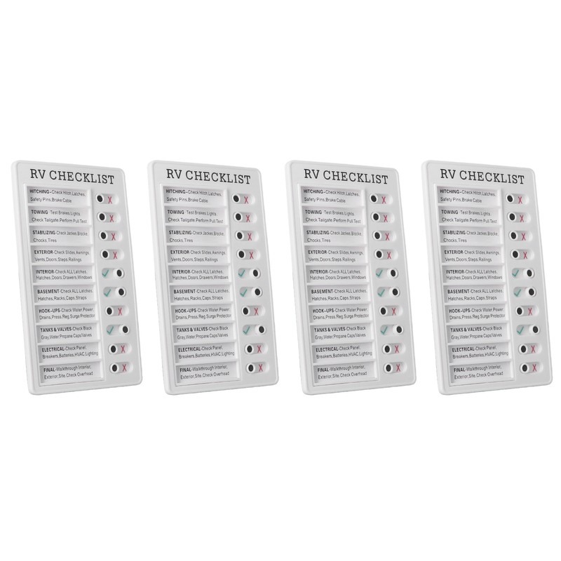 4pcs Checklist Board DIY Production Recyclable Portable Chore Checklist Detachable